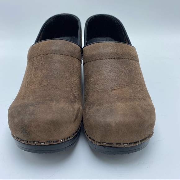 Sanita Brown Leather Clog Lisbeth Nursing Professional Slip On Size 40 - Picture 3 of 15